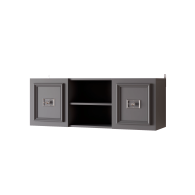 Настенные полки, Шкаф Валенсия навесной 110х35х40 см серебро