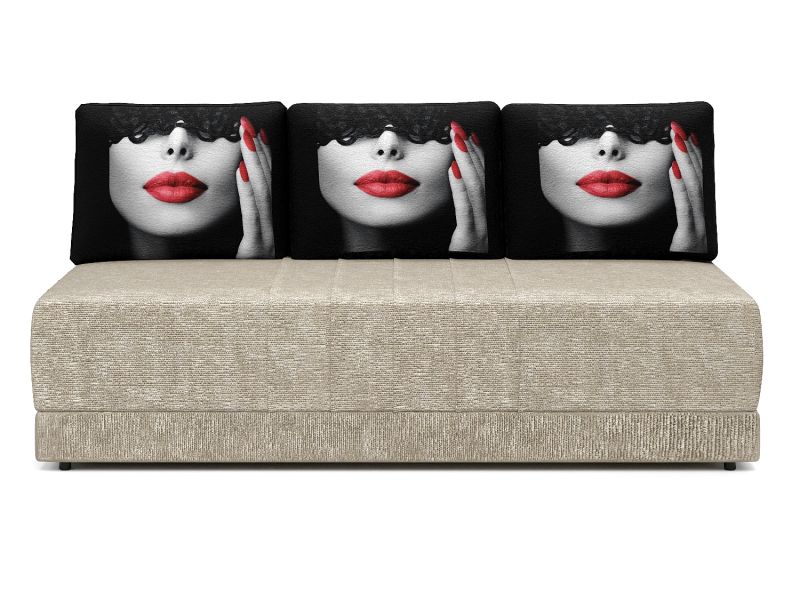 Диваны прямые, Диван-кровать Страйк, еврокнижка, велюр