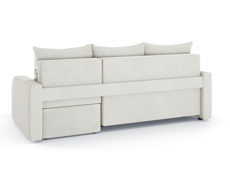 Диваны угловые в гостиную, Диван-кровать угловой Мини Люкс трехсекционная еврокнижка, велюр