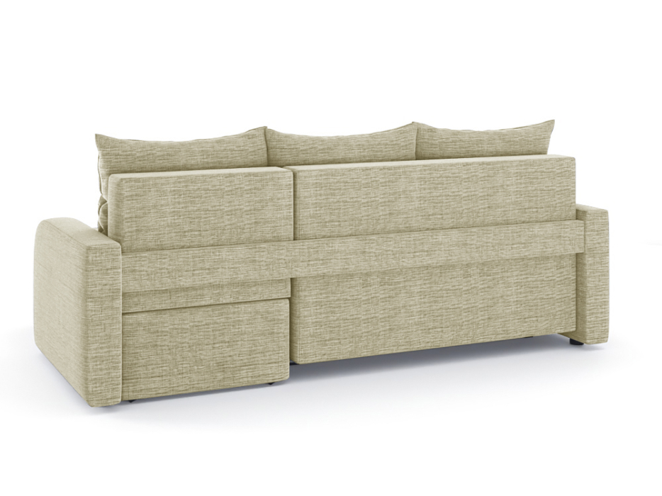 Диваны угловые в гостиную, Диван-кровать угловой Мини Люкс трехсекционная еврокнижка, рогожка