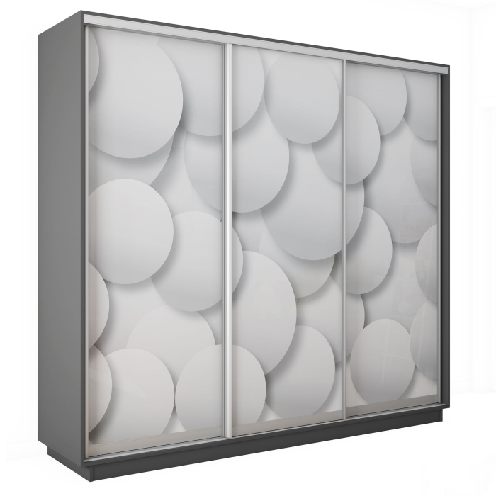 Шкафы-купе 3-х дверные, Шкаф-купе Экспресс 3-х дверный Фотопечать Шары Стекла 240х60х240