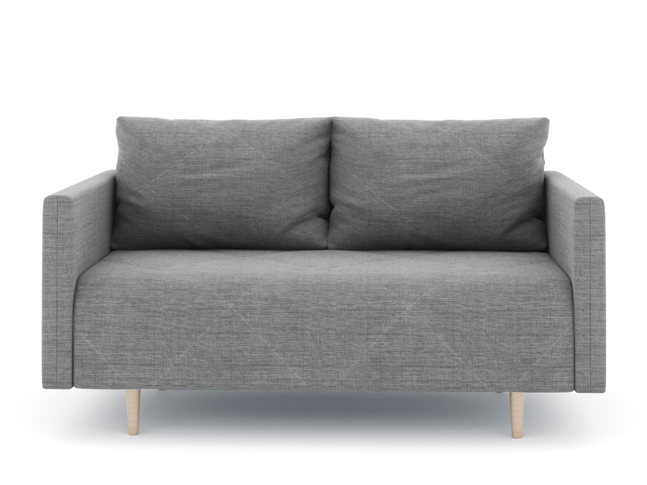 Диваны прямые кухонные, Диван прямой нераскладной Милли мини 2-х  местный с подлокотниками, рогожка