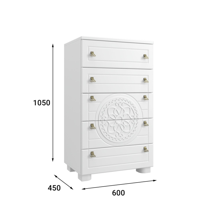 Комоды, Комод Монблан МБ-35К белое дерево