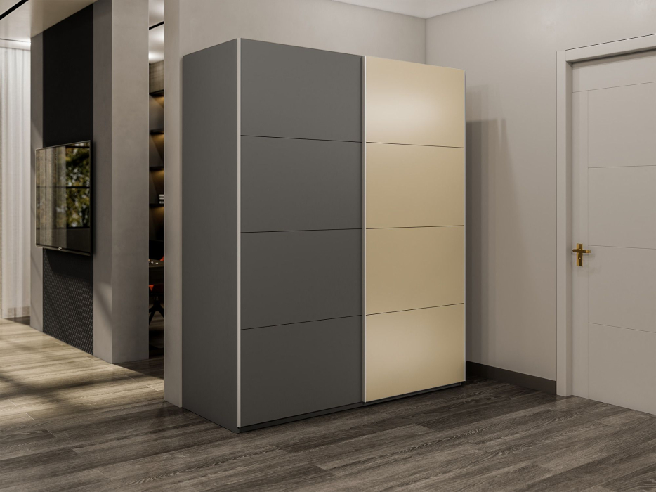 Шкафы-купе 2-х дверные, Шкаф-купе Эста 2-х дверный ДСП/Стекла фисташка/Доводчик 200х66х240