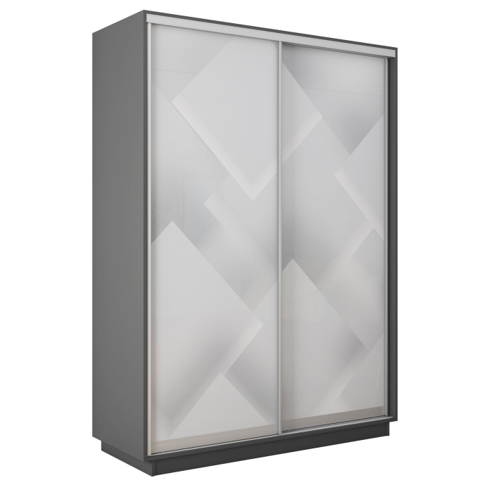 Шкафы-купе 2-х дверные, Шкаф-купе Экспресс 2-х дверный Фотопечать Квадрат Стекла 120х45х220