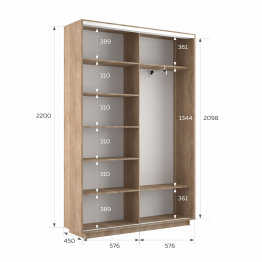 Шкаф-купе Экспресс 2-х дверный Фотопечать Ленты Стекла 120х45х220