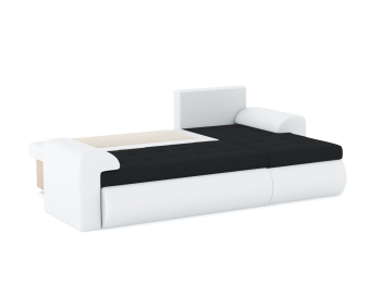 Диван-кровать угловой Кормак с подлокотниками, велюр+кож.зам.