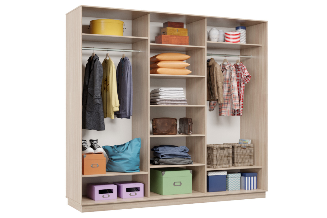 Шкафы-купе 3-х дверные, Шкаф-купе Премьер Лайт 54 (11;11;11) трехдверный