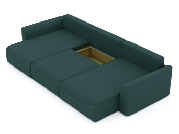 Диван-кровать П-образный Рафаэль еврокнижка НПБ, велюр