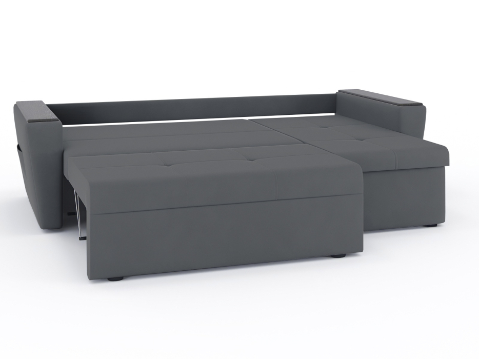 Диваны угловые в гостиную, Диван-кровать угловой Дубай Майами еврокнижка трехсекционная, велюр