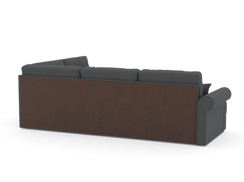 Диваны угловые в гостиную, Диван-кровать угловой Мирта дельфин, велюр