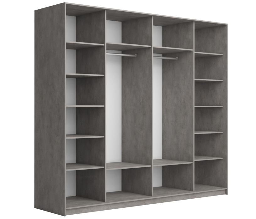 Шкафы-купе 2-х дверные, Шкаф-купе Прайм ДСП/Стекло белое, 220х57х230