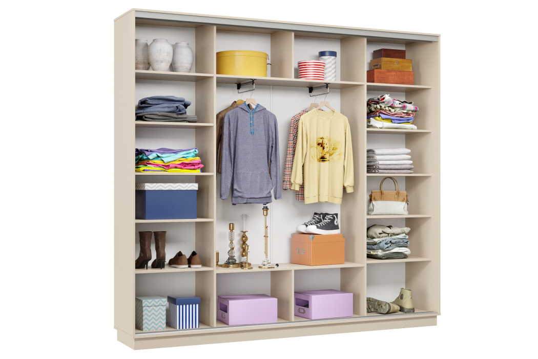 Шкафы-купе 3-х дверные, Шкаф-купе Премьер Лайт 59 (08;11;08) трехдверный