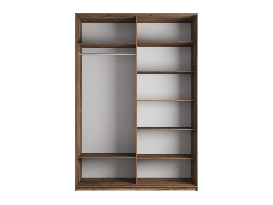 Шкафы-купе 2-х дверные, Шкаф-купе Прайм 2-х дверный ДСП/Стекло пудра/Доводчики 120х57х230