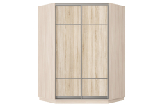 Угловые шкафы, Шкаф-купе Премьер Лайт 71 угловой (08;08) двухдверный