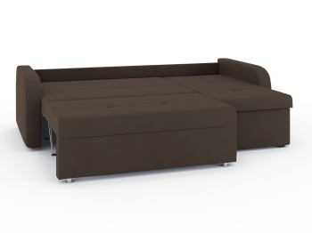 Диван-кровать угловой Мини Люкс трехсекционная еврокнижка, велюр