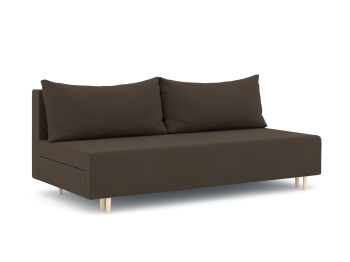 Диван-кровать еврокнижка Смайл без подлокотников, велюр