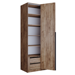 Шкаф складной Е1 Локер ("Гармошка") 101х52,5х220 см, с полками и модулем