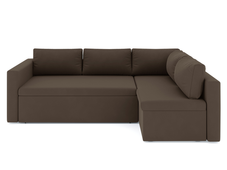 Диваны угловые в гостиную, Диван-кровать угловой Мансберг дельфин, велюр