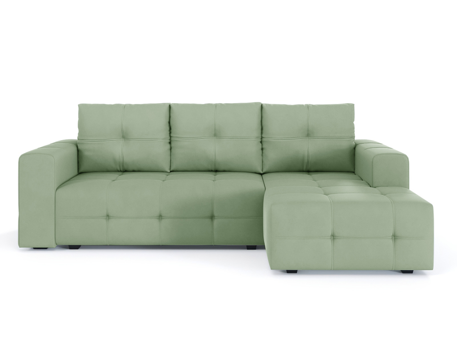 Диваны угловые в гостиную, Диван-кровать угловой Прадо, еврокнижка, велюр