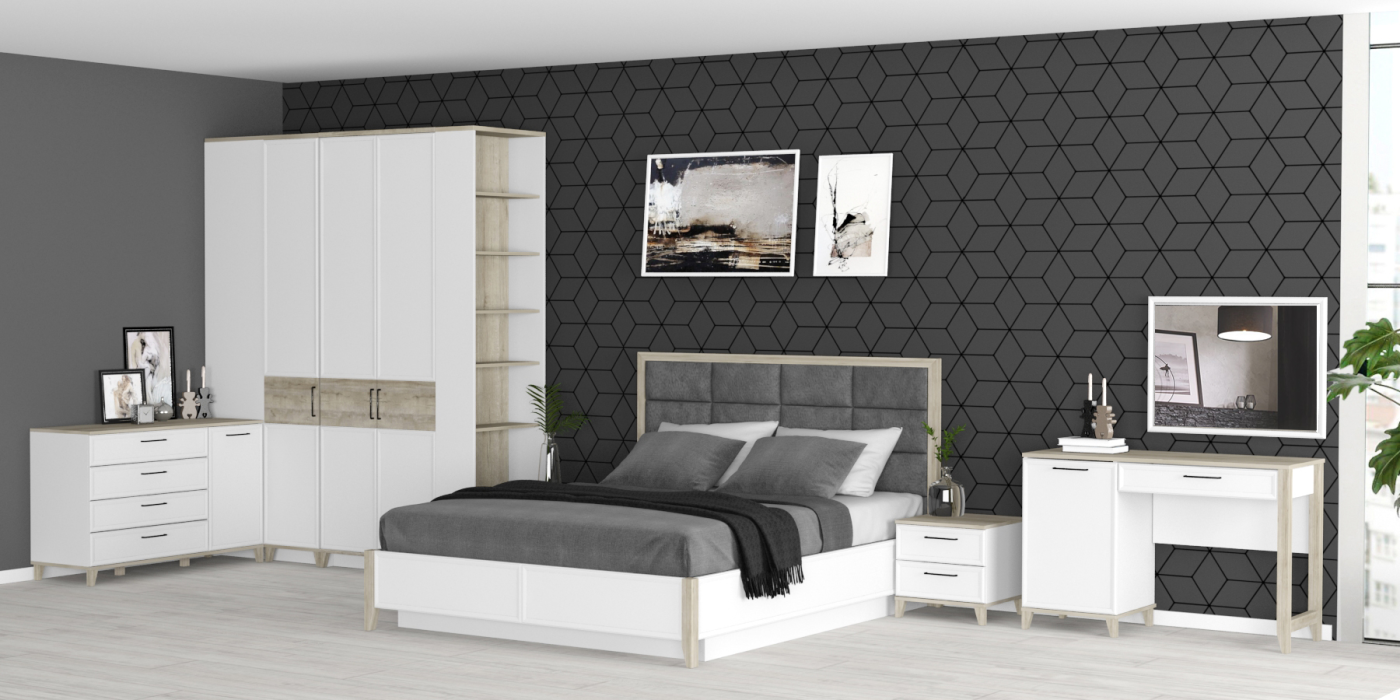 Кровати, Модульная система AURELIO (модуль 307) Кровать Люкс 1600 + орт.осн.