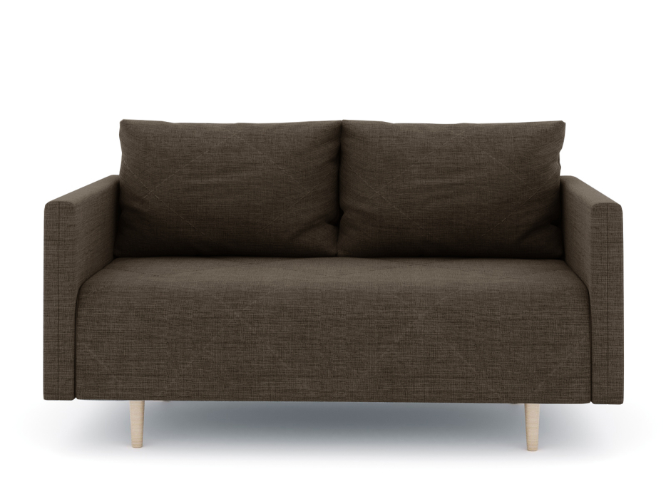 Диваны прямые кухонные, Диван прямой нераскладной Милли мини 2-х  местный с подлокотниками, рогожка Люкс