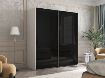 Шкаф Эста дуо Стекло черное 2400 х 2000 х 660