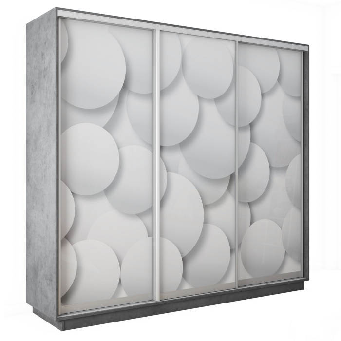 Шкафы-купе 3-х дверные, Шкаф-купе Экспресс 3-х дверный Фотопечать Шары Стекла 180х60х220