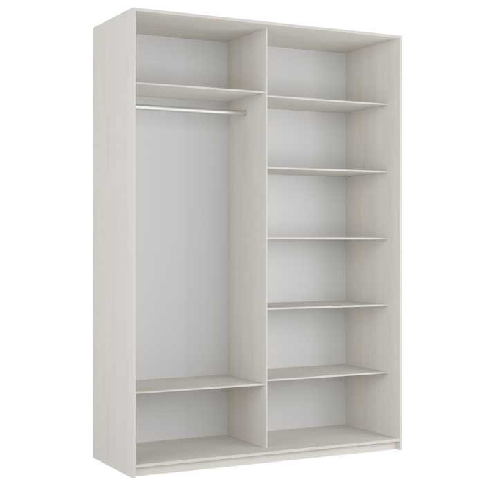 Шкафы-купе 2-х дверные, Шкаф-купе Широкий Прайм 2-х дверный ДСП/Стекло черное/Доводчики 220х57х230