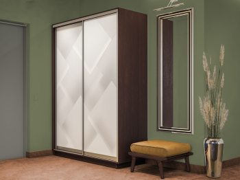 Шкаф-купе Экспресс 2-х дверный Фотопечать Квадрат Стекла 160х60х240