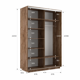 Шкаф-купе Экспресс 2-х дверный Фотопечать Калейдоскоп Стекла 140х60х220