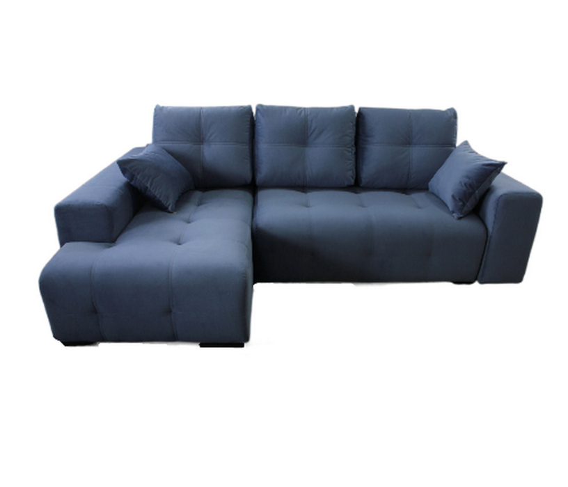 Диваны угловые в гостиную, Угловой диван Бруно с оттоманкой слева, велюр