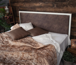 Кровать в стиле лофт Лоренцо 1.6 (Белый)