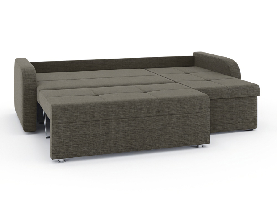 Диваны угловые в гостиную, Диван-кровать угловой Мини Люкс трехсекционная еврокнижка, рогожка Люкс