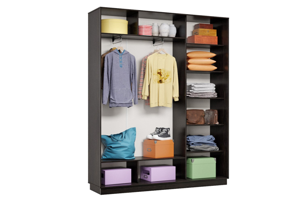 Шкафы-купе 3-х дверные, Шкаф-купе Премьер Лайт 21 (02;01;02) трехдверный