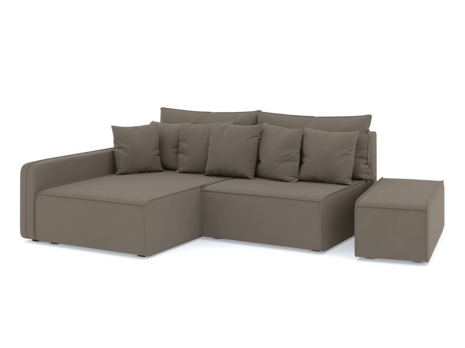 Диваны угловые в гостиную, Диван-кровать угловой Портленд еврокнижка НПБ, велюр