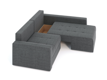 Диван-кровать угловой Брест 2 секции еврокнижка, рогожка