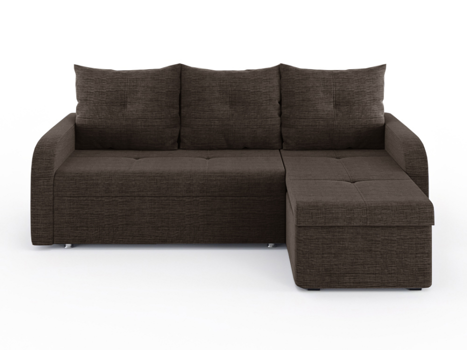 Диваны угловые в гостиную, Диван-кровать угловой Мини Люкс трехсекционная еврокнижка, рогожка Люкс