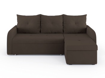 Диван-кровать угловой Мини Люкс трехсекционная еврокнижка, велюр