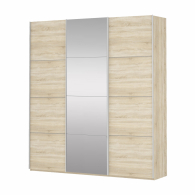 Шкафы-купе 3-х дверные, Шкаф Прайм трио 2ДСП+1зеркало 2300 х 1800 х 570