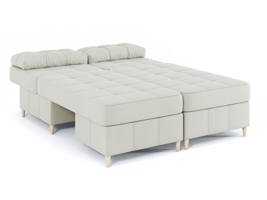 Диваны угловые в гостиную, Диван-кровать угловой Оливер Люкс 2 еврокнижка-трансформер, велюр