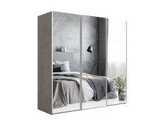 Шкафы-купе 3-х дверные, Шкаф-купе Эста Зеркало+Зеркало+Зеркало 240х66х240