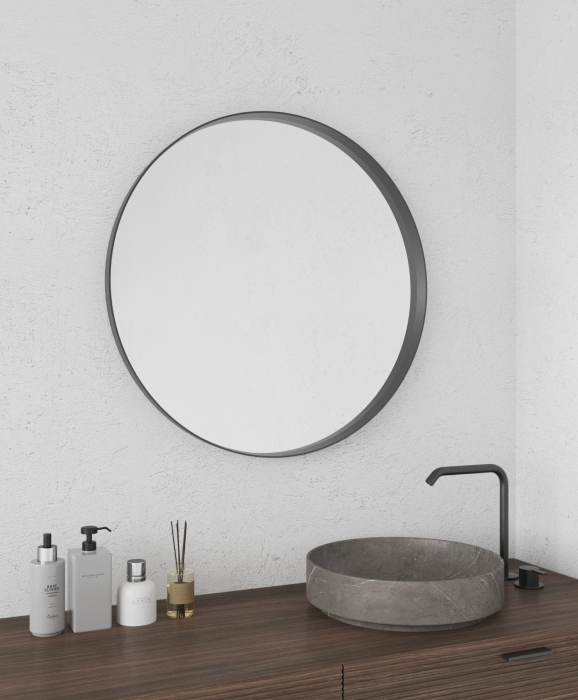 Зеркала в спальню, Дизайнерское настенное зеркало GENGLASS Rauntel M в металлической раме