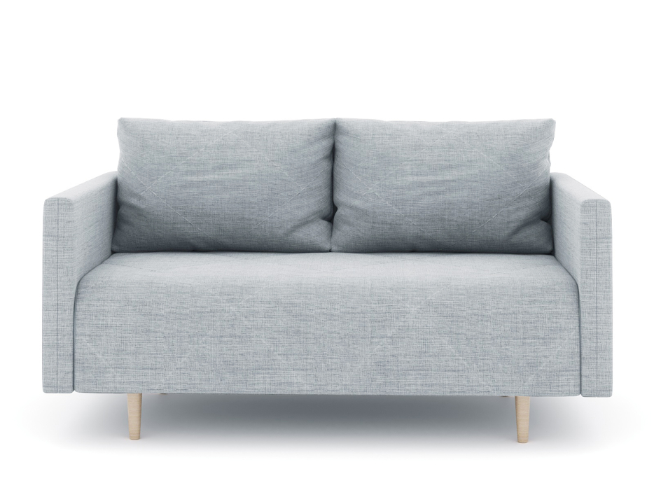 Диваны прямые кухонные, Диван прямой нераскладной Милли мини 2-х  местный с подлокотниками, рогожка Люкс