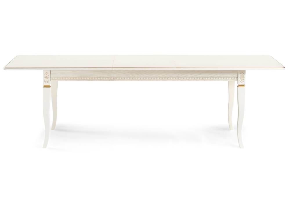 Обеденные столы, Стол деревянный Балмет молочный/золото