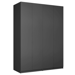 Шкаф складной Е1 Локер ("Гармошка" с системой Push to Move/Левый) 162х52.5х220 см,с двумя комплектами полок и модулем