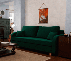 Диваны еврокнижки, Прямой диван Оазис,еврокнижка,велюр