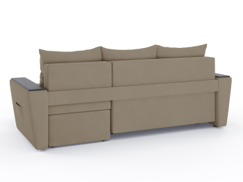 Диван-кровать угловой Дубай Майами еврокнижка трехсекционная, велюр