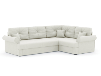 Диван-кровать угловой Мирта дельфин, велюр