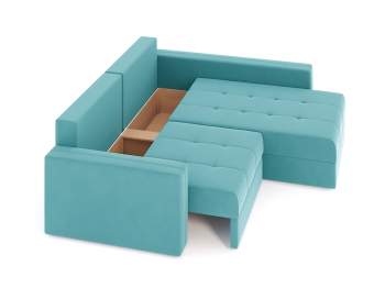 Диван-кровать угловой Брест 2 секции еврокнижка, велюр